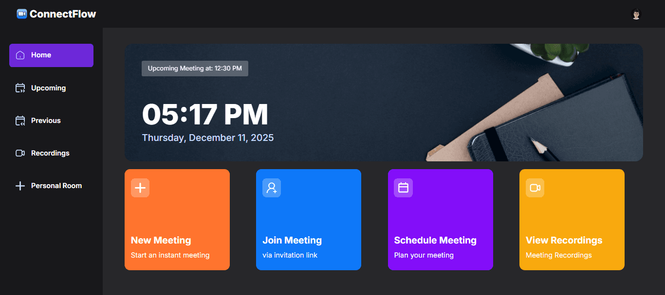 ConnectFlow — Video Meeting Platform (Zoom Clone)